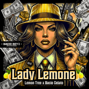 Lady Lemone strain – a citrus-packed hybrid with zesty lemon terpenes and creamy gelato smoothness.