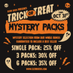 Halloween mystery seed pack cannabis seeds promotion by Elev8 Seeds featuring Lemon Tree and Zushi Shop strains